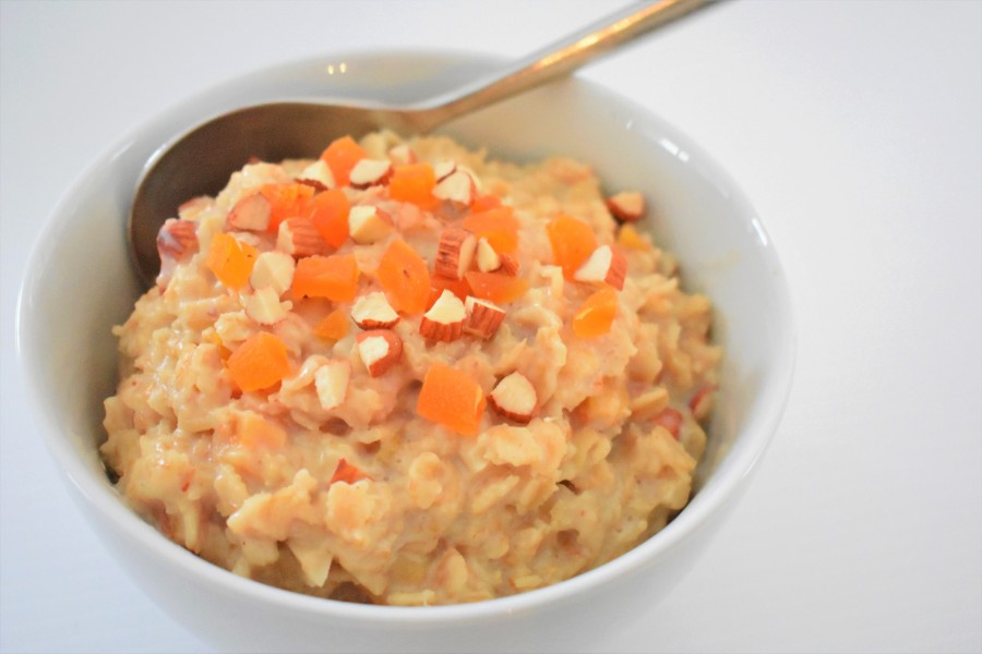 Brown Butter-Toasted Oatmeal with Apricots and Almonds